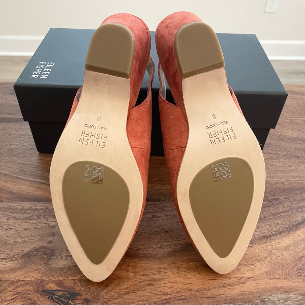 Eileen Fisher Gatwick Slingback Pump in Spice Suede - Picture 11 of 12